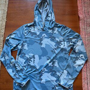 Patagonia Tropic Comfort II Sun Hoodie, Men's Small, Blue Camo